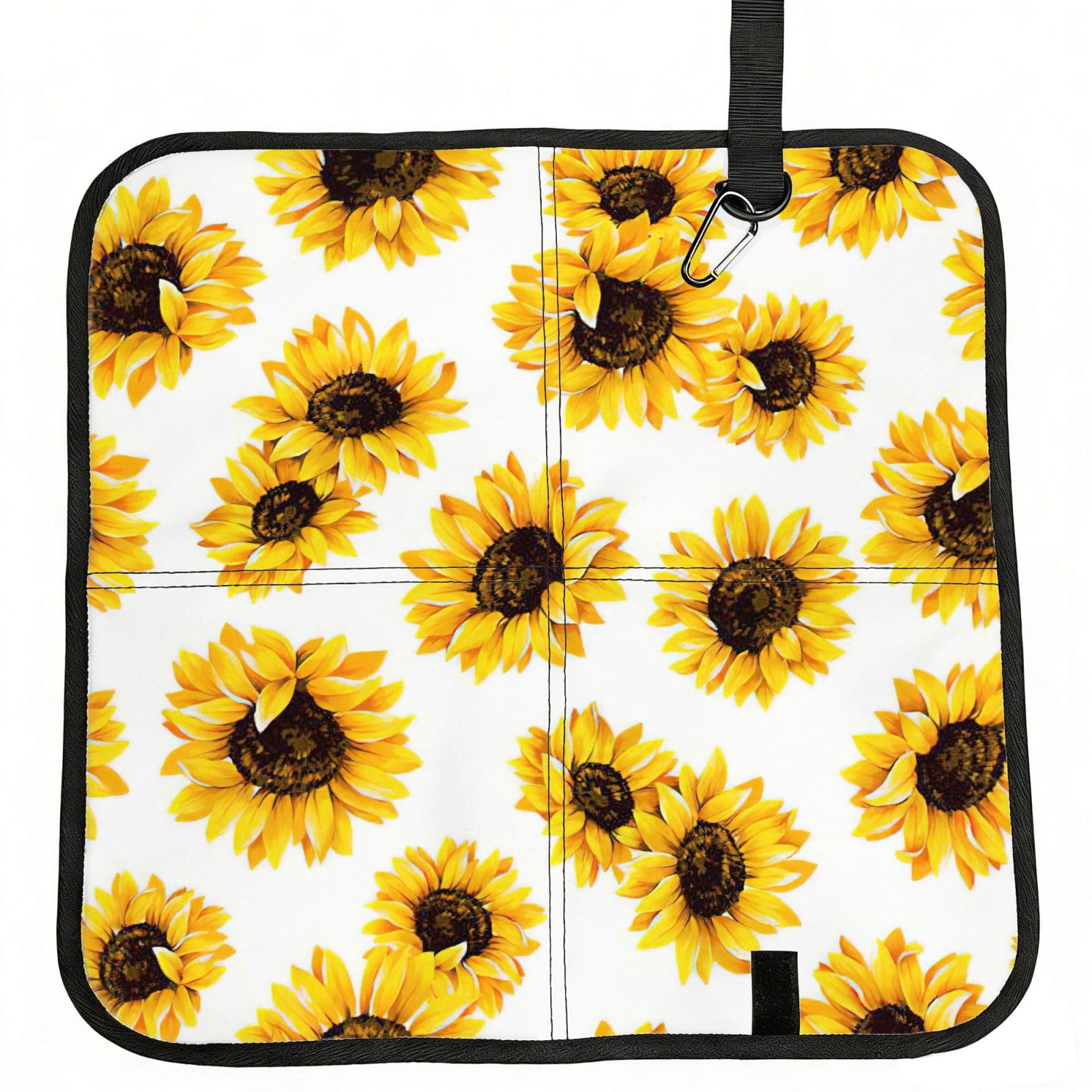 AYYQWE Sunflower Print Foldable Seat Cushion Portable Chair Pad Office Commuting Picnic Camping Outdoor