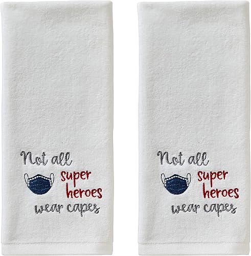 SKL Home Not All Heroes - Toalla de mano (paquete de 2), color blanco, 2 unidades