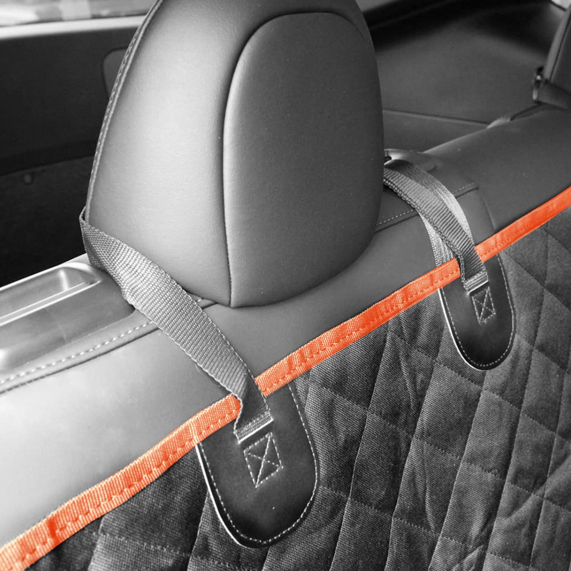 ASHLEY MADDEN Dog Car Seat Cover for Back Seat | 100% Waterproof Dog Car Hammock | Heavy Duty Nonslip Pet Seat Cover with Mesh Window & Storage | SUV | Truck | Flexible Bottom - image 7