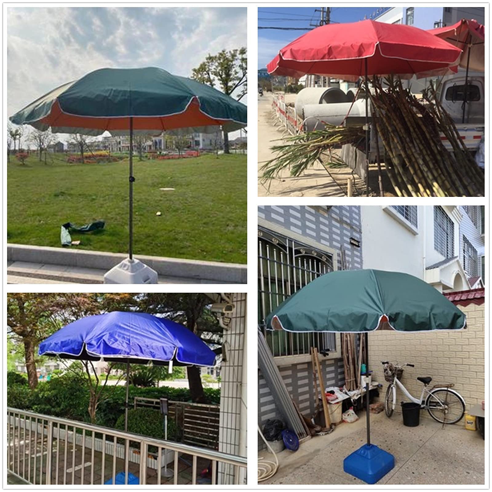 Parasol ogrodowy Duży parasol ogrodowy, okrągły parasol tarasowy, parasol balkonowy z ochroną UV Upf50+, odpowiedni do straganów komercyjnych, plaż, grillów, kempingów