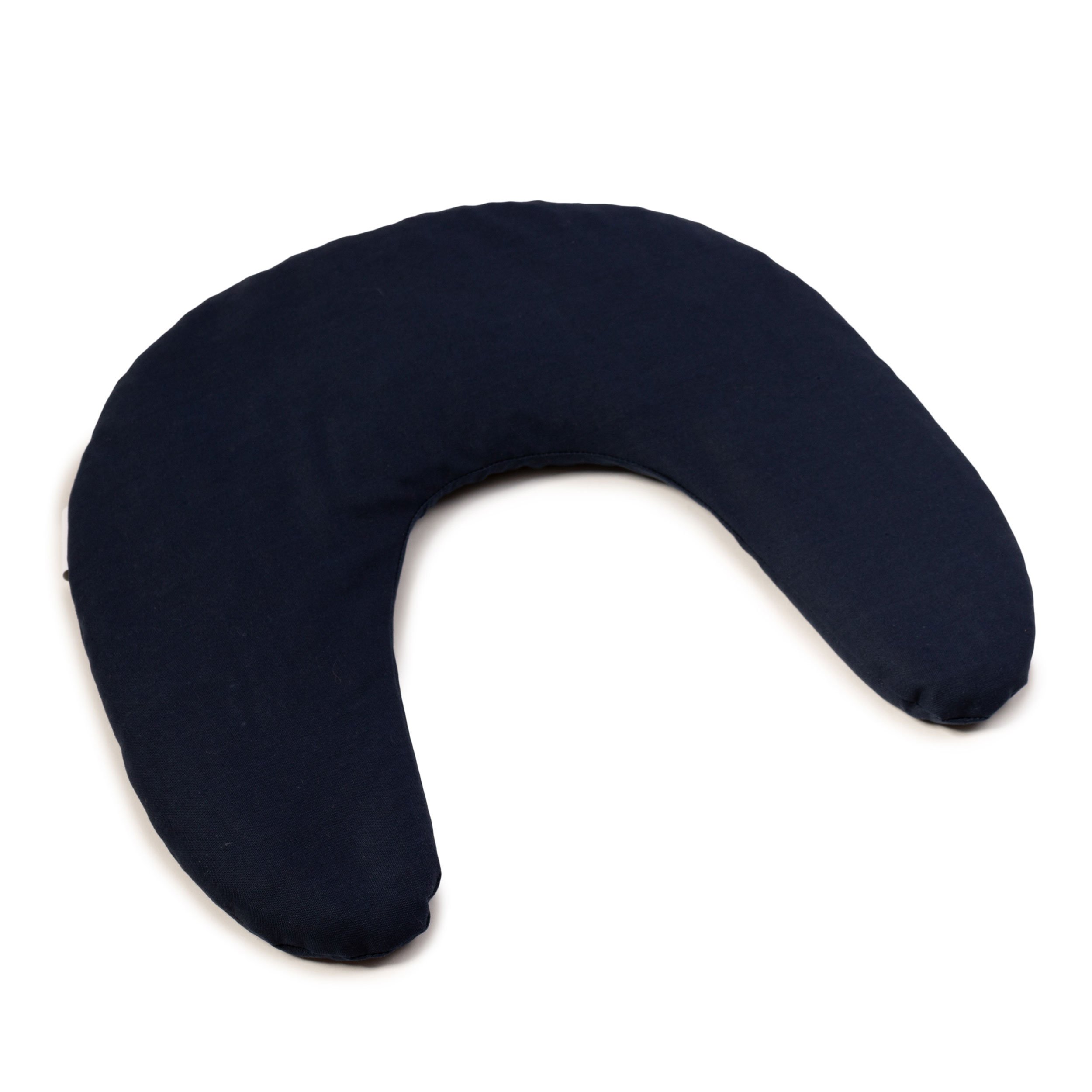 Cuscino per collo "classico" 30x33cm - blu scuro - Cuscino termico cervicale con noccioli di ciliegia