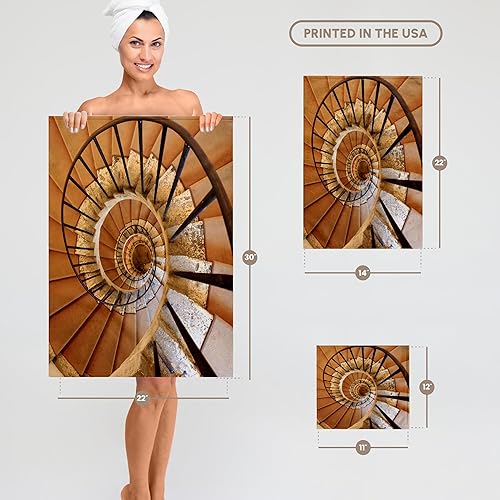 Miniatura 7 de 3dRose 22x30 Bath Hand Pool Towel - Italy, Lazio, Tivoli, Villa dEste. Spiral Staircase. Places