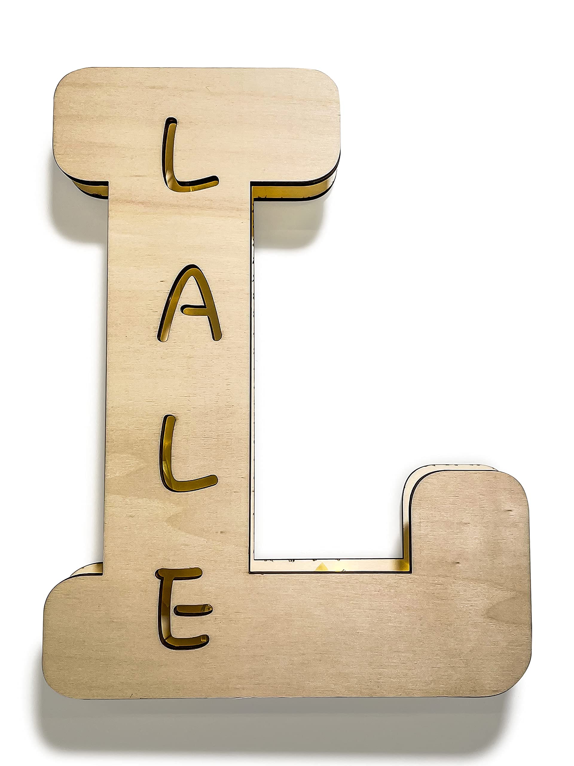 Veilleuse En Bois - Lettre - Pour Chambre D'enfant - Cadeau De