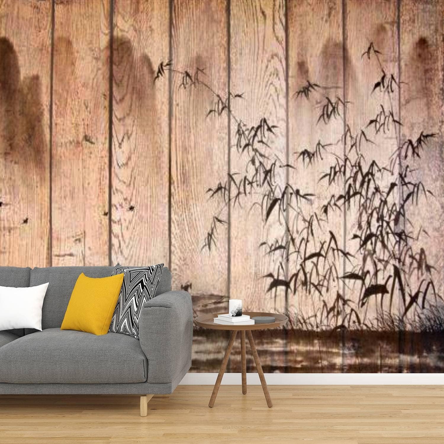 Papier peint intissé effet bambou pour une chambre enfant au style country