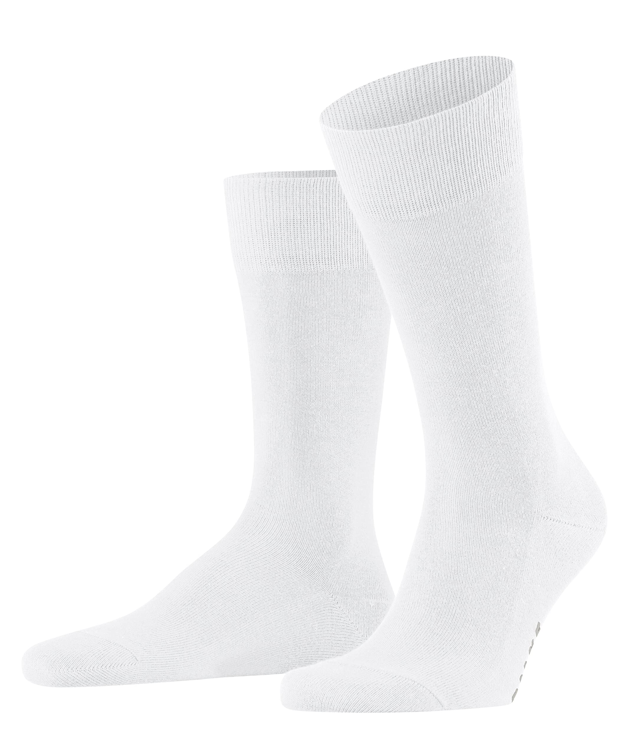FALKE Men's Family M So Sustainable Cotton Plain 1 Pair Socks, White 2000, 5.5-8