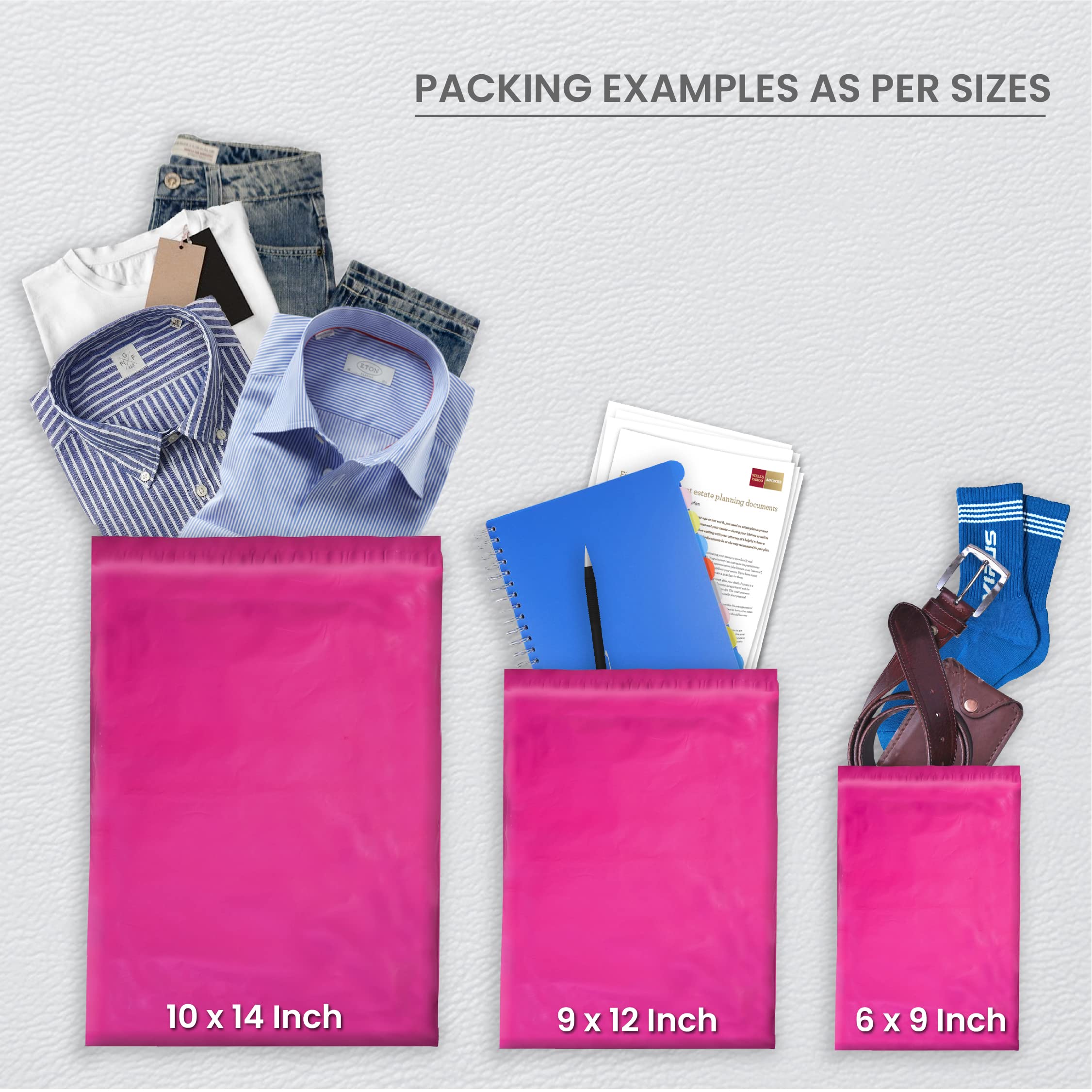 Sacchetti Per Spedizione In Plastica Rosa Da 100 Pezzi, Buste - Foto 7