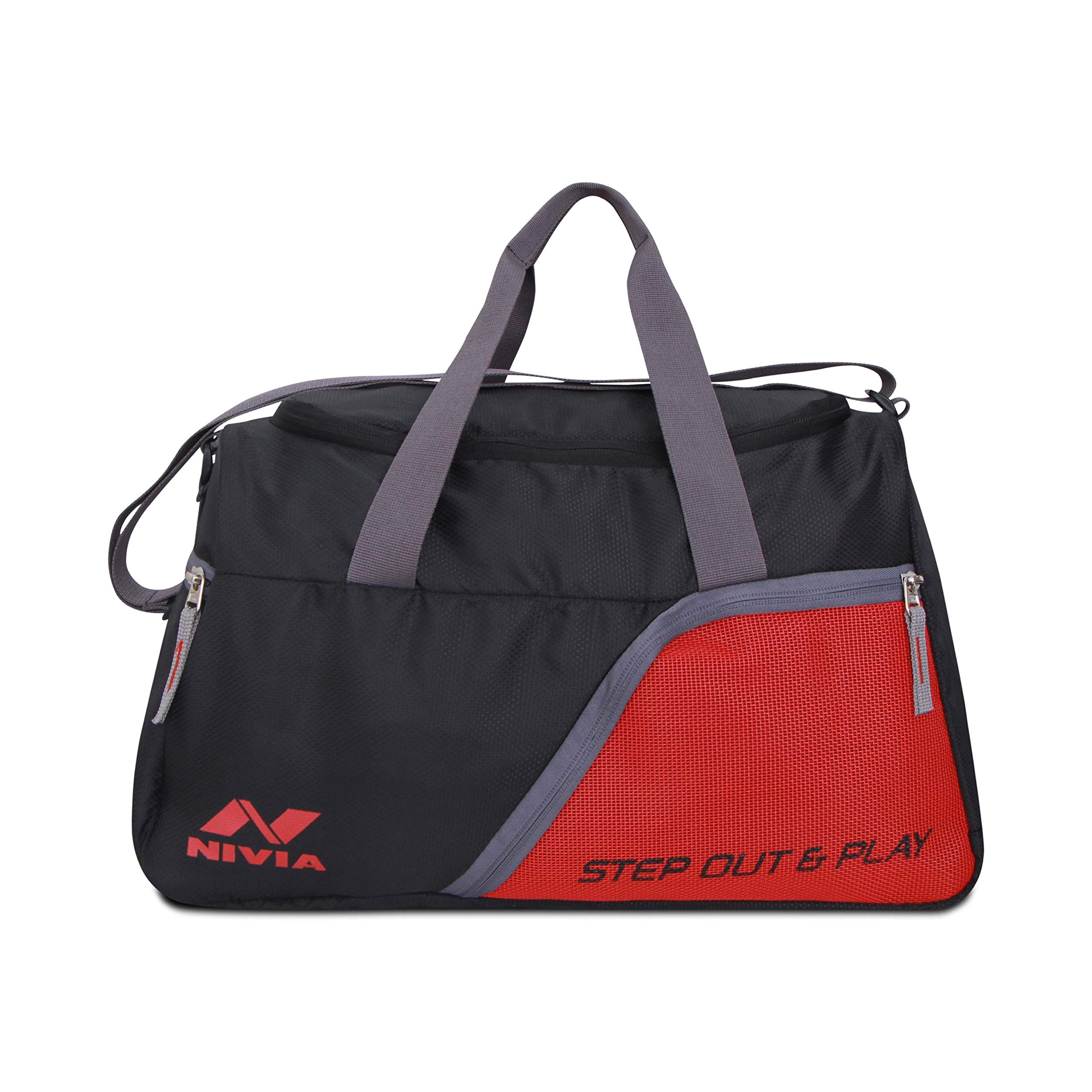 Nivia Polyester Carrier 7 Duffle Bag - (Black, Red)