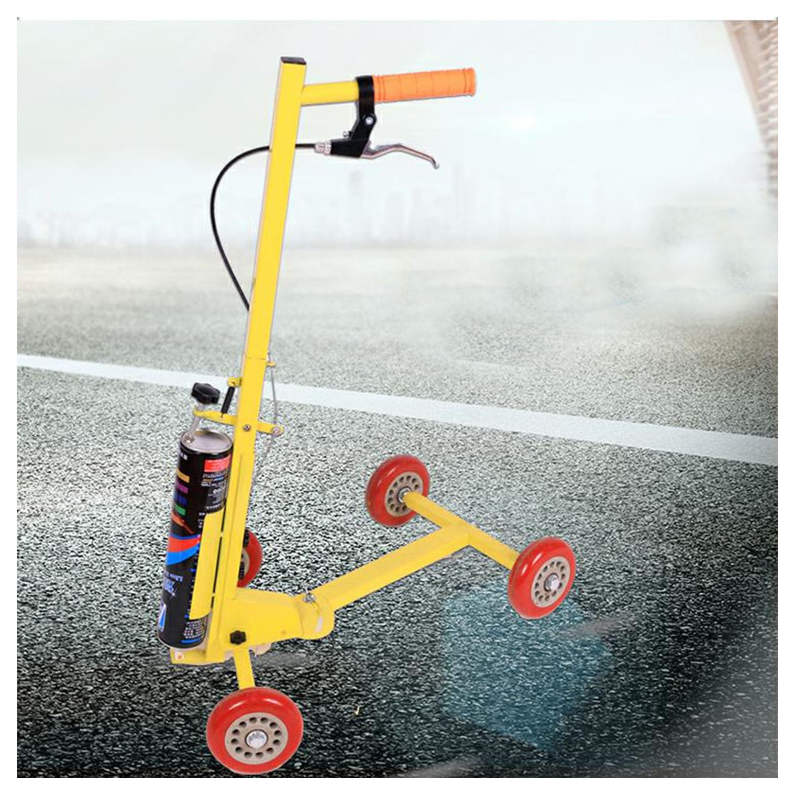 asdchZen Spray Line Marker Wheel Transfer Marking Machine,Road Marking Machine,Sports Pitches Court Marking,Marking Tools,Suitable For School Playground Parking Lot Marking,