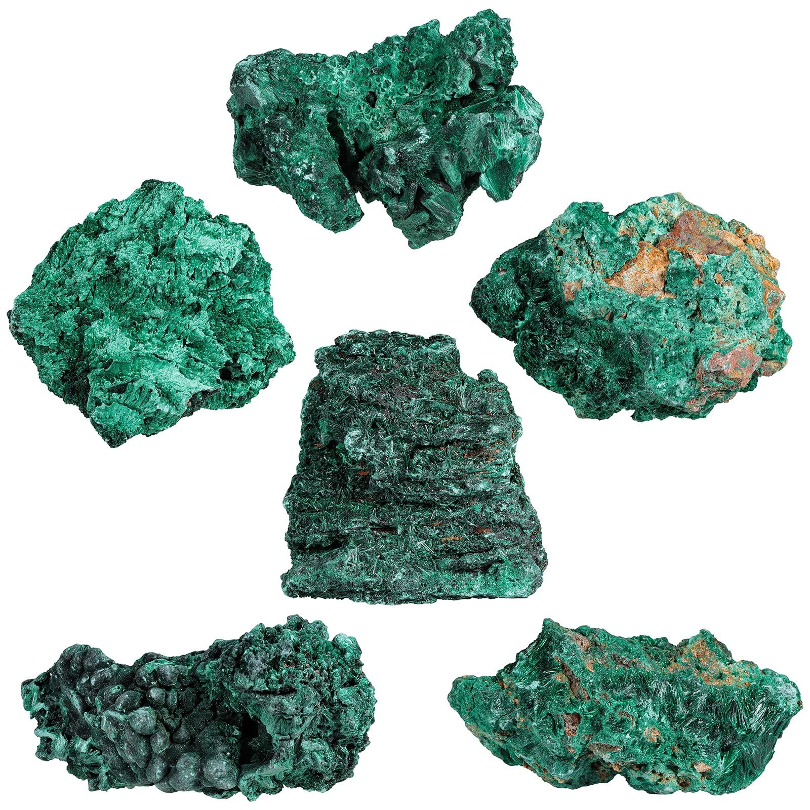 Nupuyai Pierre Brute de Malachite, Cristaux Irréguliers Spécimen de Malachite en Roche Naturelle, Pierre Minérale de Feng Shui pour Décoration Collection et Gravure d'Œuvres d'art, 401-500g