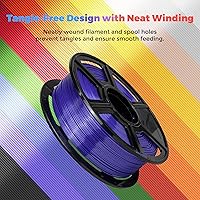 Vista 6 de Flashforge Filamento de impresora 3D de 0.07 pulgadas / 1.75 mm., filamentos de impresora 3D, 2.2 libras / 1 Kg., precisión dimensional de carrete