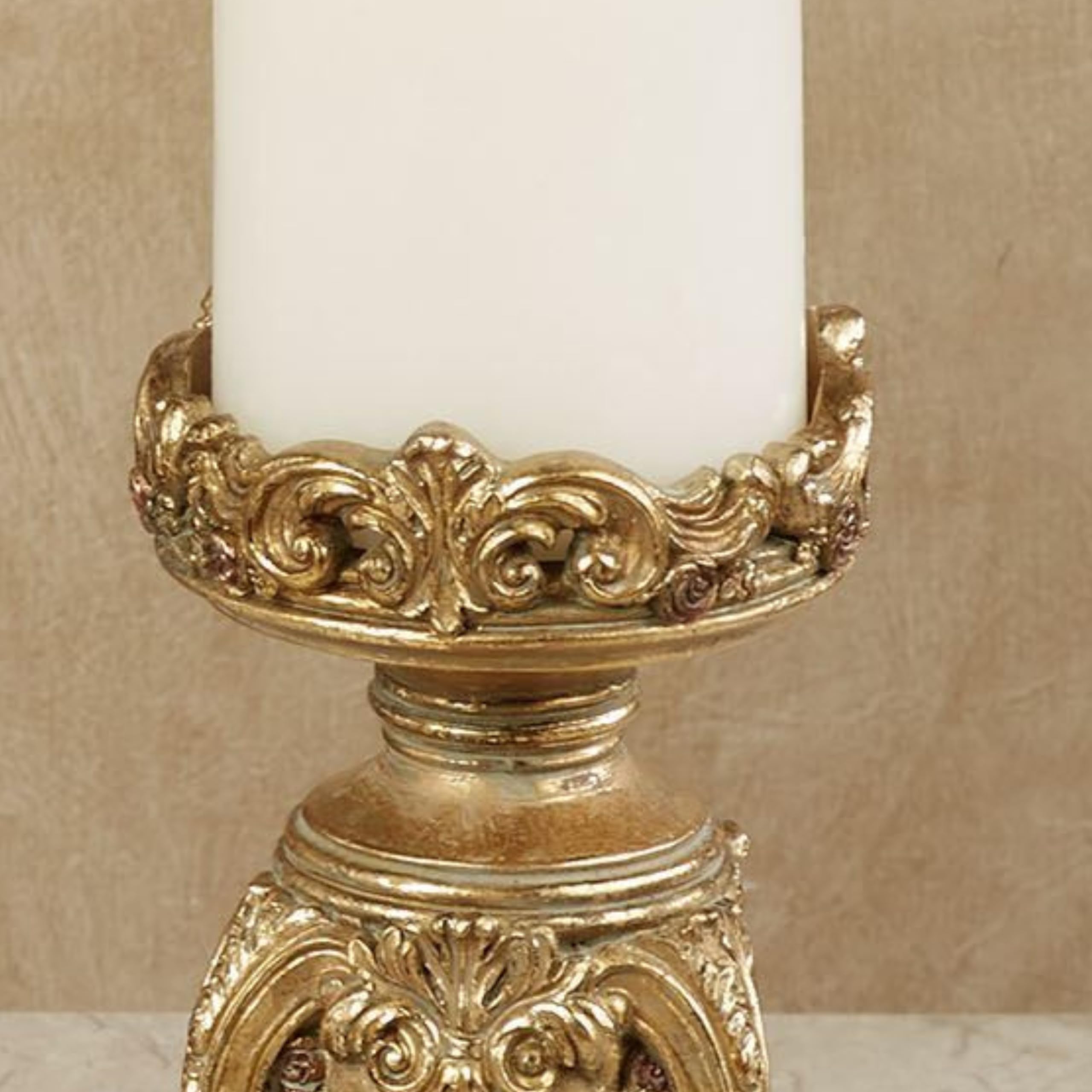 Inweder Portacandele Candeliere Deco Soggiorno - Set Di 3 Portacandele Conici Candelieri Parte Superiore Ottone Portacandele Centrotavola Festa Nozze Decorazioni Casa Adatta Candele 2cm Diametro