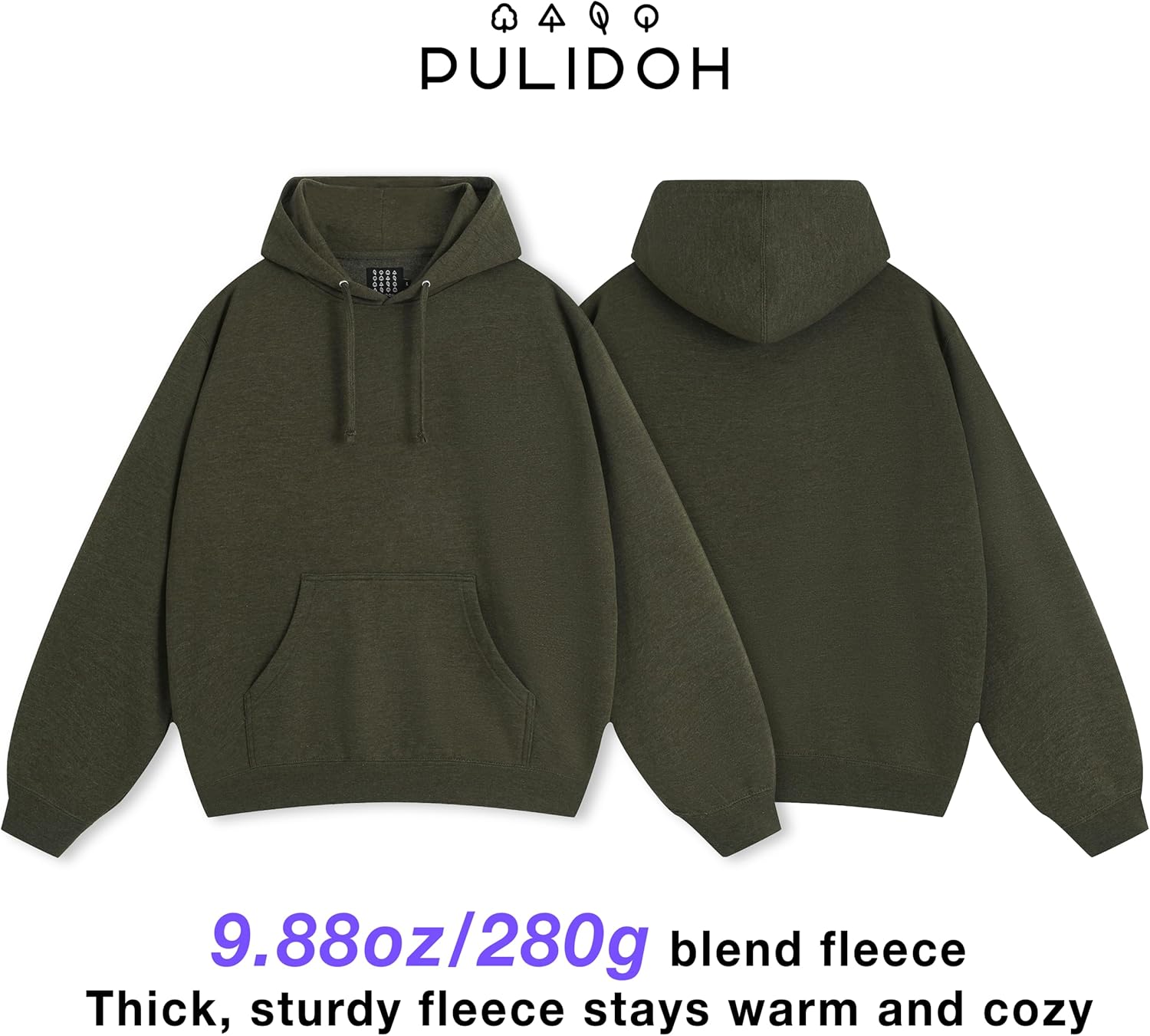 Casual Fleece Hoodie for Men with Pocket, Basic Soft Pullover Hooded Sweatshirt Unisex - Image 2