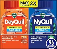 Vicks DayQuil & NyQuil Ultra Concentrated Liquicaps Co-Pack, 96ct - Powerful Day & Night Cold/Flu Relief for Headache, Fever, Cough