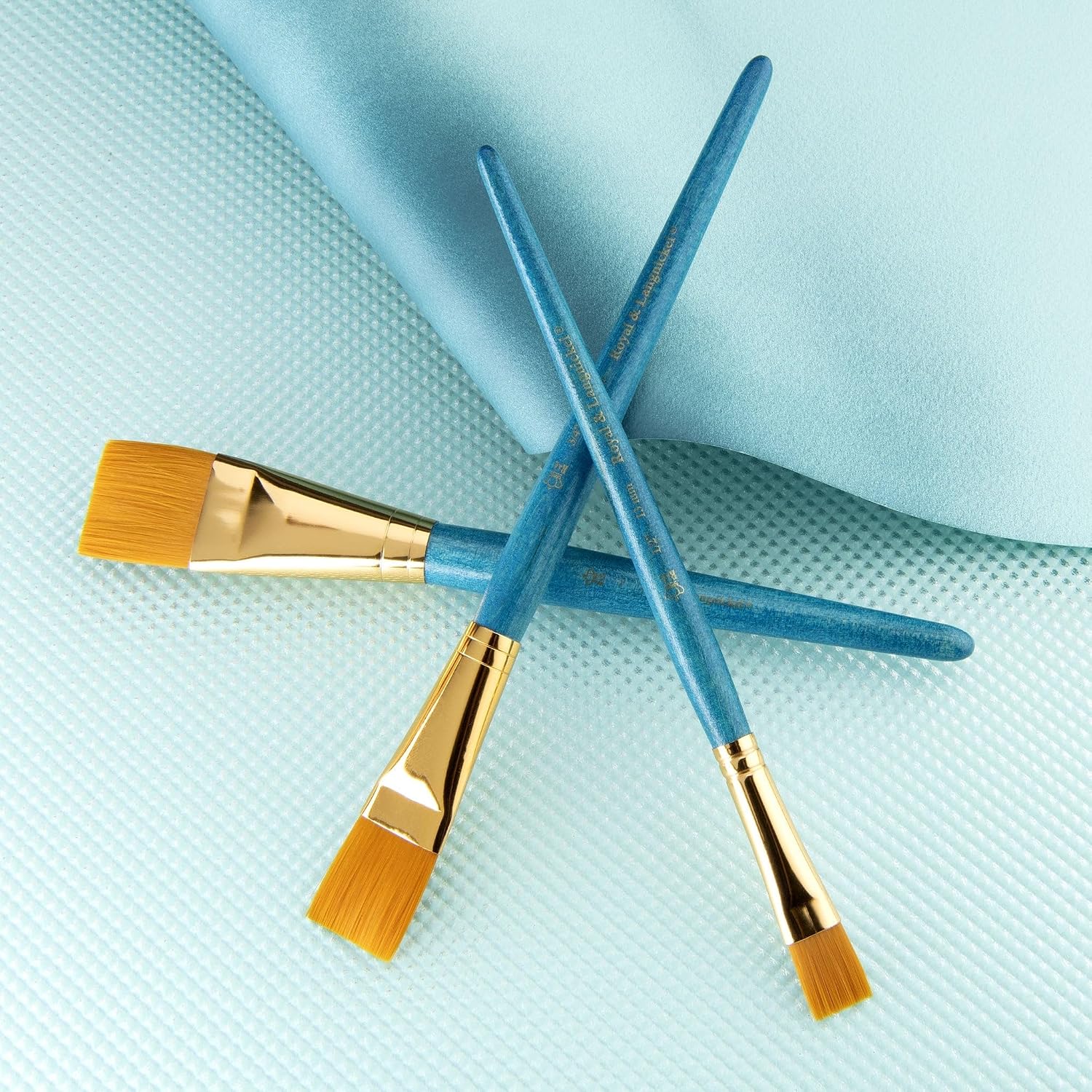 Royal & Langnickel Royal Zip N' Close Gold Taklon Glaze Wash 3-Piece Brush Set
