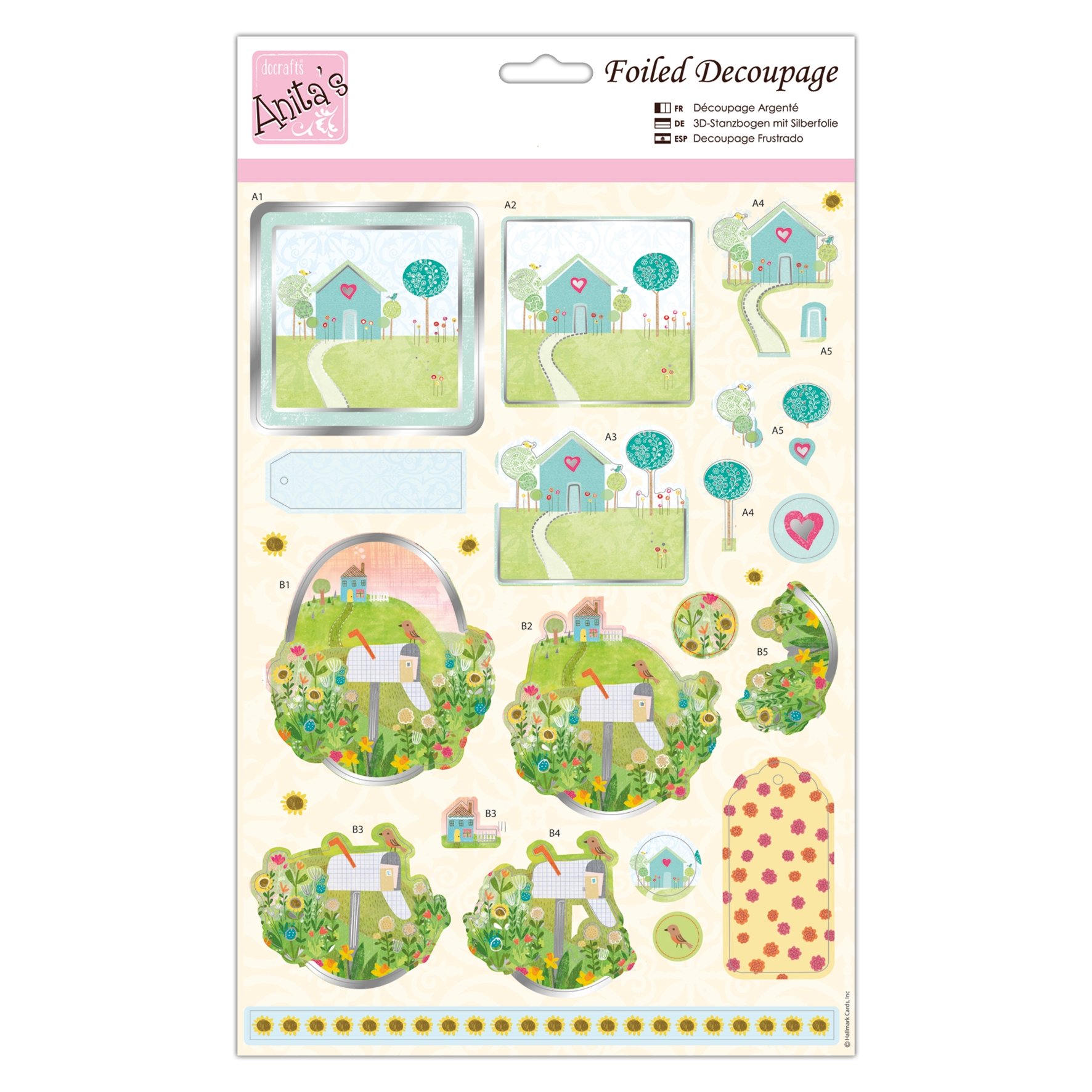 Anita's Foiled Decoupage - Home on The Hill