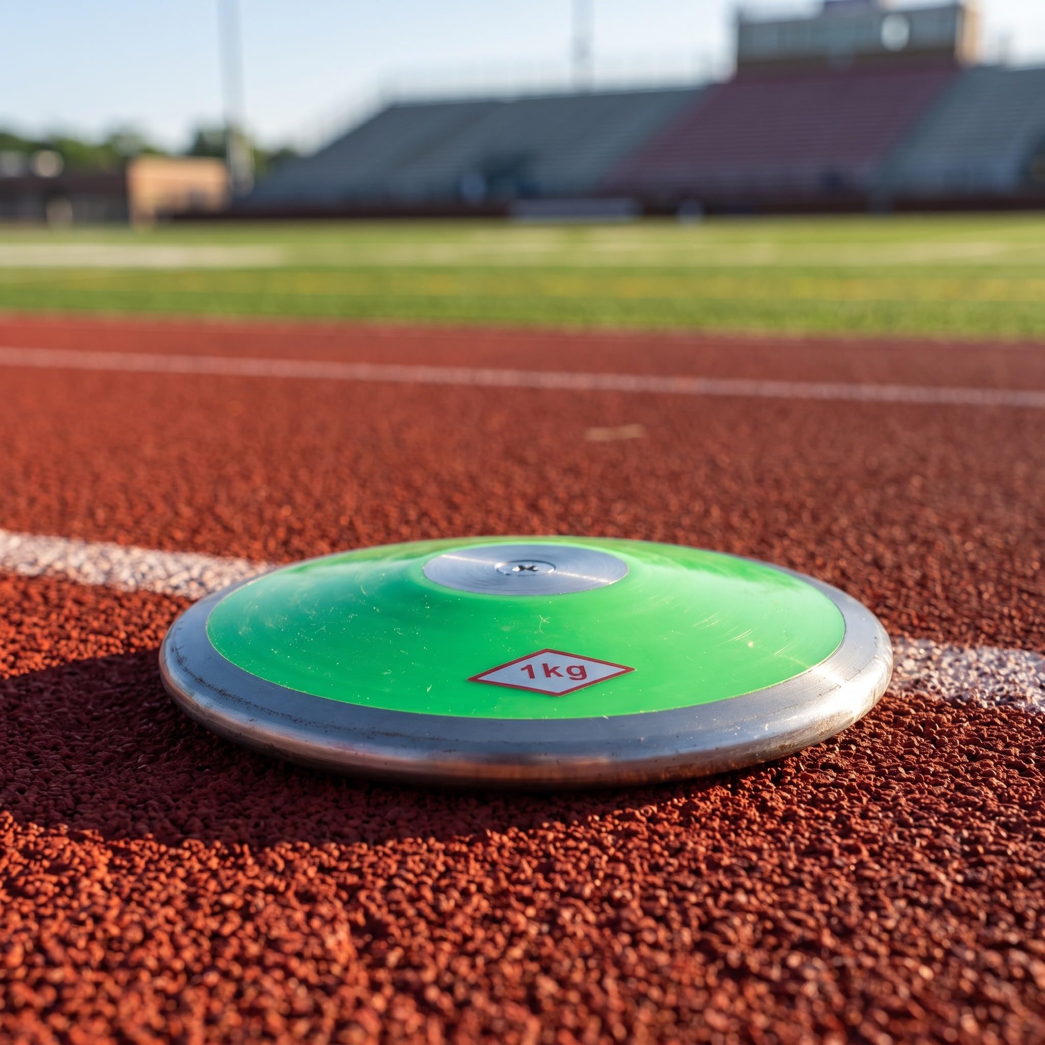Veemoon Disco de goma de 1 kg para lanzamiento de atletismo escolar