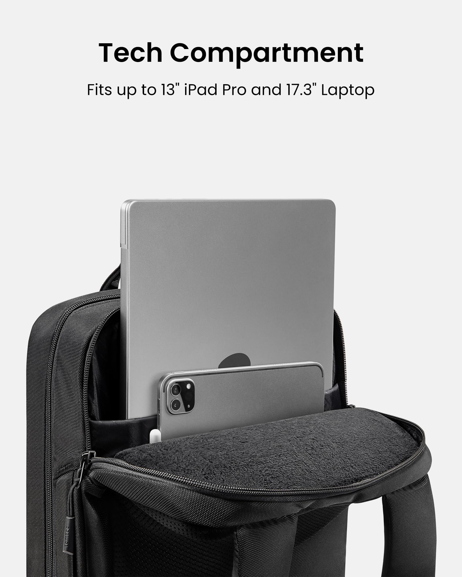 tomtoc Kompaktowy plecak na laptopa o przekątnej ekranu 15,6 cala, plecak na co dzień, profesjonalna torba do pracy, do pracy, dojazdy do pracy