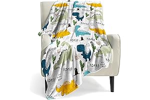Boys and Girls Dinosaur Fleece Blanket - The Perfect Dinosaur Gift for Your Little One.
