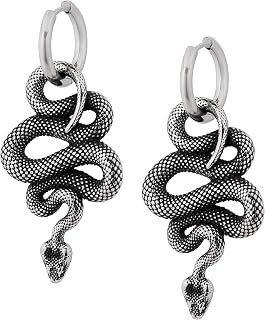 Gothic Snake Earrings, Snake Earrings for Women, Gothic Earrings, Goth Earrings,Punk Earrings, Halloween Earrings, Costume Jewelry, Christmas New Year Jewelry Gift for Women