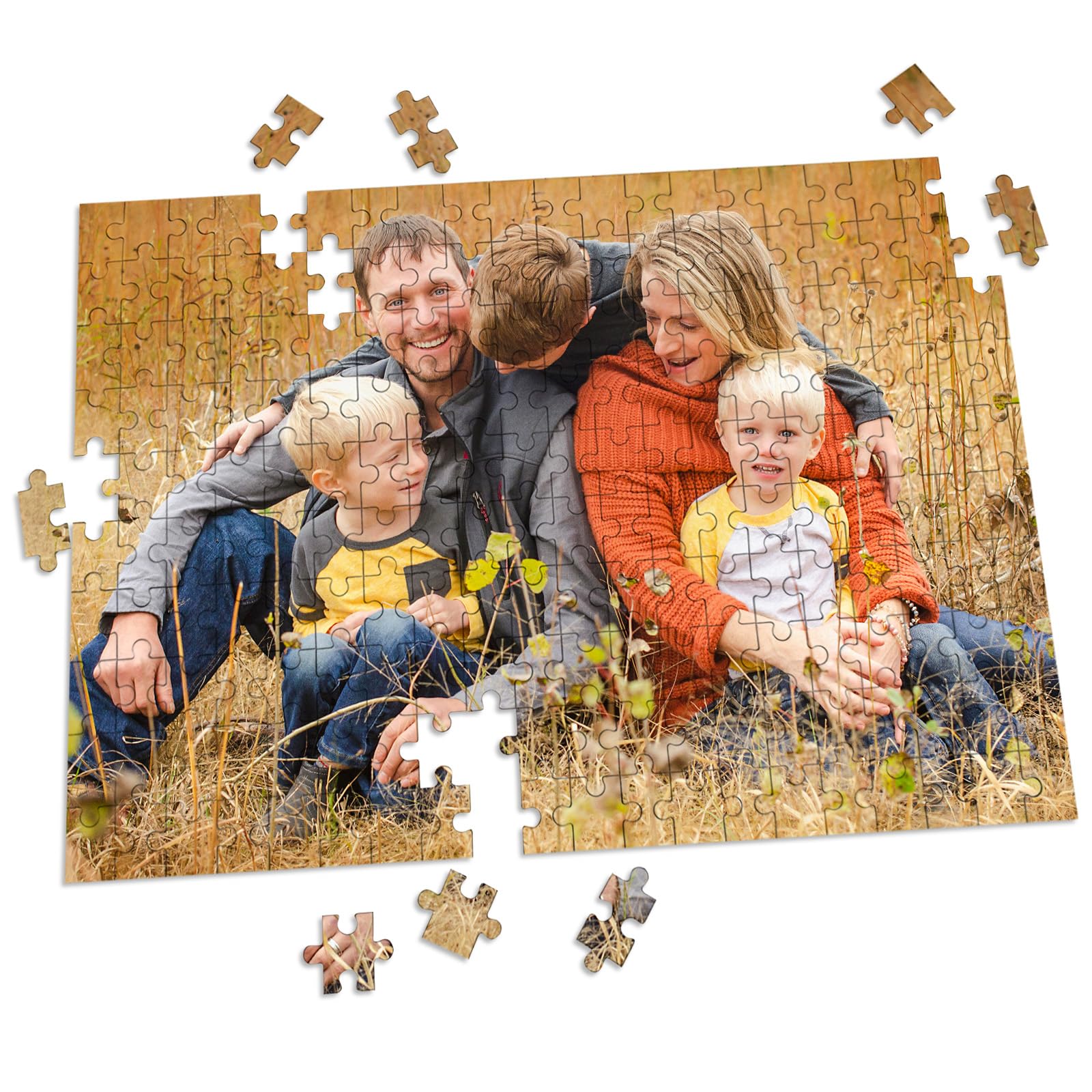 Personalised Jigsaw Puzzles for Adults 1000/500/300/200/70/35 Pieces,Wooden Custom Puzzle with Your Own Picture,Personalised Puzzle for Family,Pet,Weedding,Graduate Gift,Birthday Gift