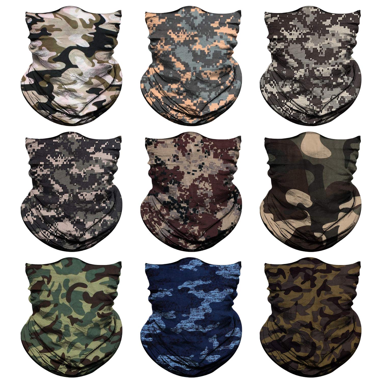 Neck Gaiter Headwear Headband Magic Scarf Seamless Bandana for Runing, Fishing, Hiking, Motorcycle 12 in 1 Multi Function for Women and Men