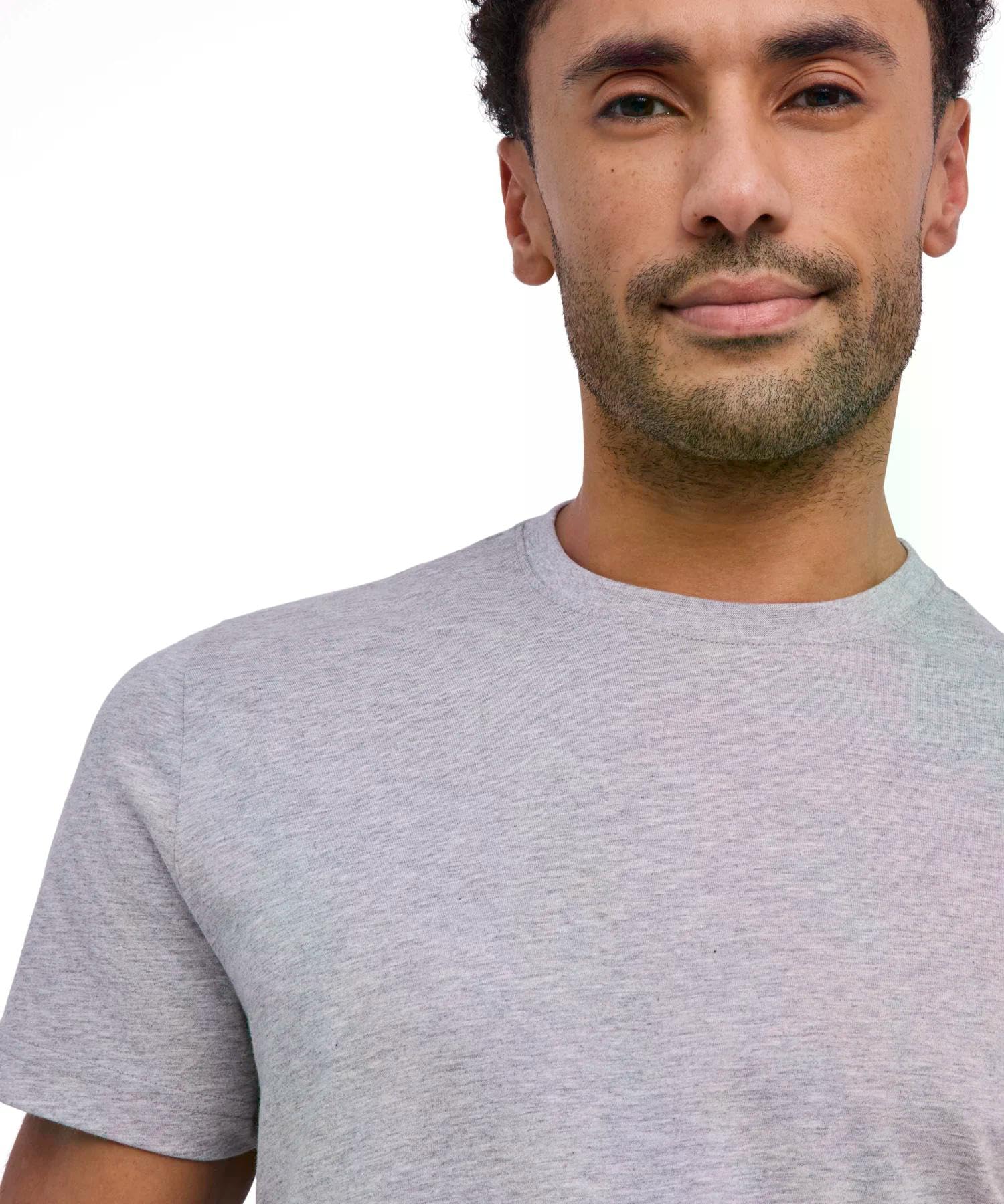 Falke Basic Round Neck M S/S SH Algodón Suave Manga Corta Cómoda Ligera Camiseta Hombre (Pack de 1)