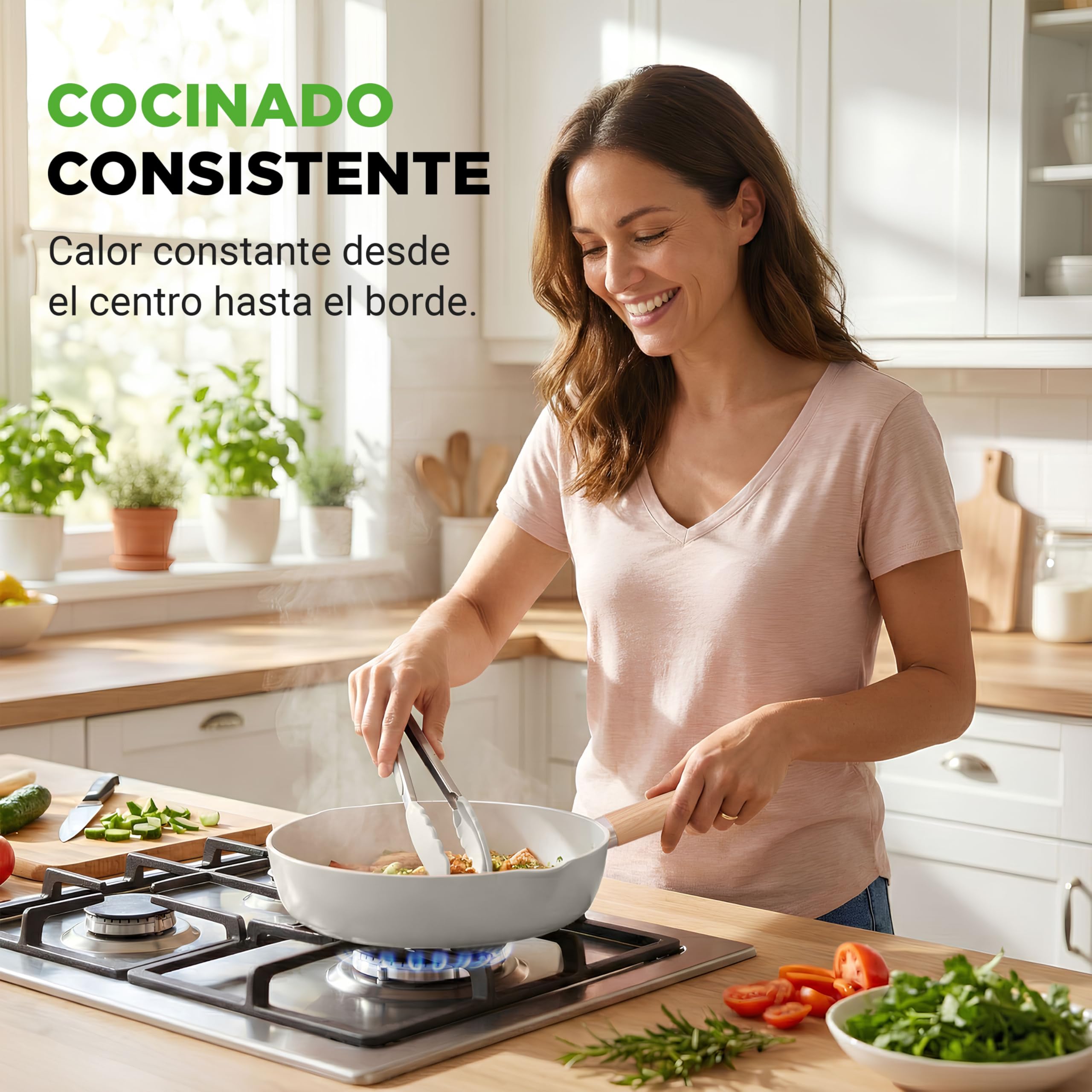 NutriChef Juego de Utensilios de Cocina de Cerámica Antiadherente 14 piezas, Ollas y Sartenes, para Inducción, Tapas de Vidrio, Asas de Toque Frío, Apto para Lavavajillas