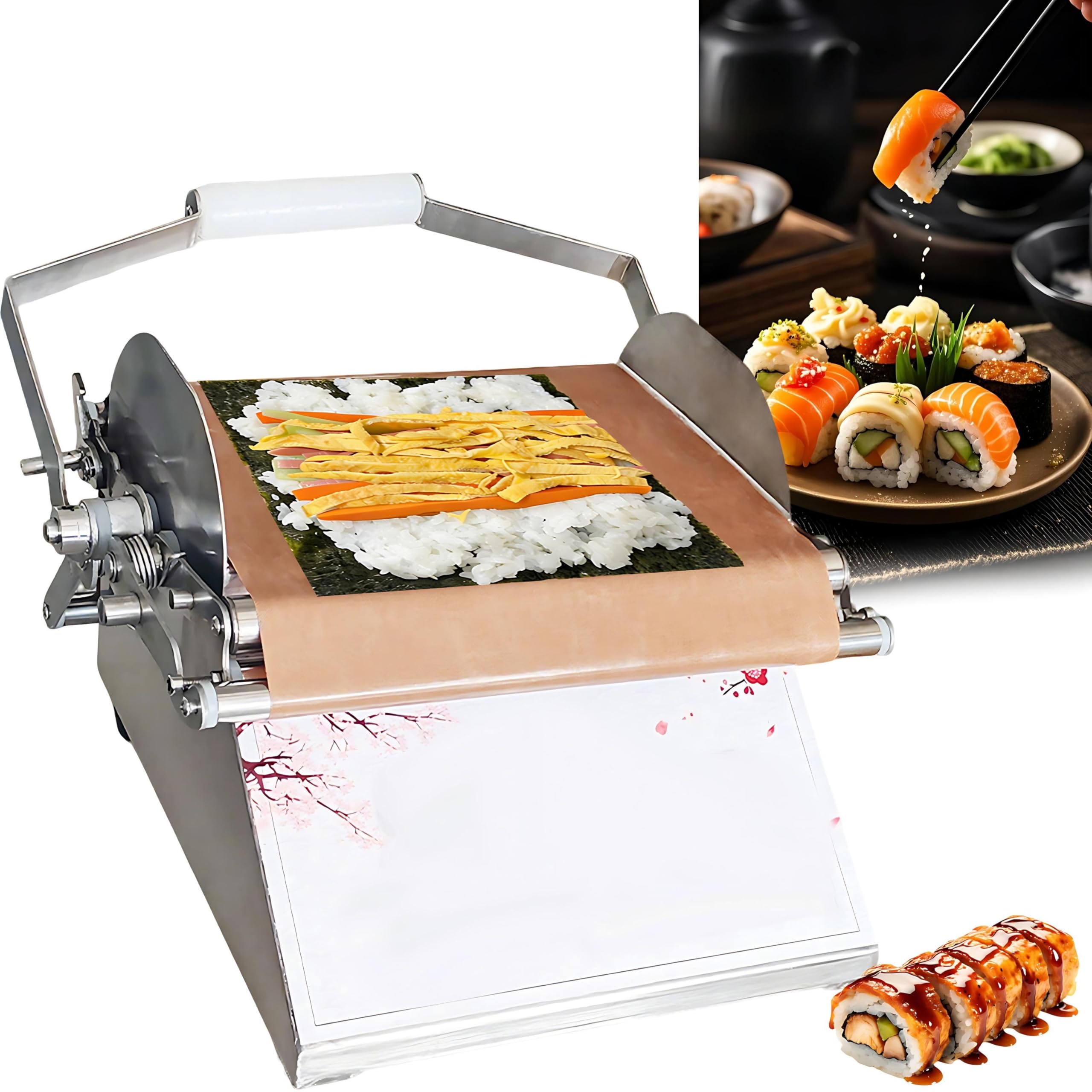 Kit de Fabrication de sushis Professionnel, Machine à Envelopper Les boulettes de Riz et Les algues, Tapis Roulant en Tissu de qualité Alimentaire, Activités manuelles pour Enfants