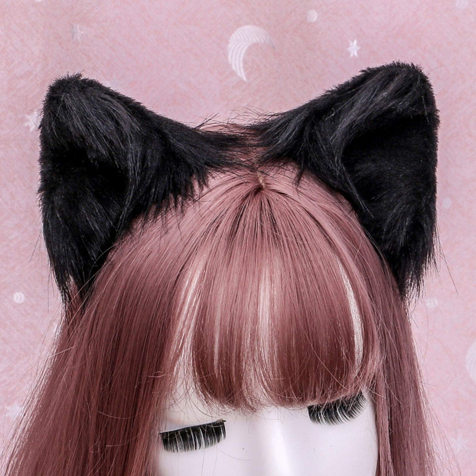 Forcine Pelose Orecchie Animali – Cosplay Anime Lolita Lupo Gatto