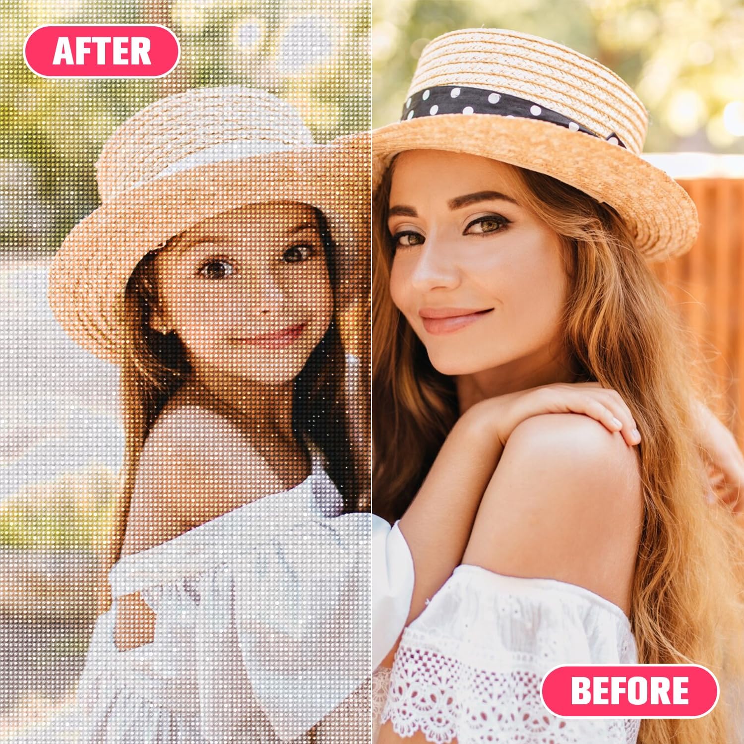 Rainsar Custom Diamond Art Painting Kits for Adults - Personalized Diamond Art from Photo, Custom Your Own Picture - 5D Full Drill DIY Home Decor & Unique Gifts, Round/Square Drill, 50x80cm