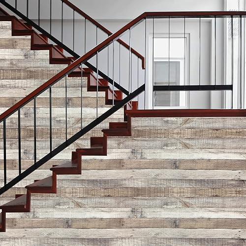 Miniatura 27 de Yun-aeon Natural Wood-Dark Grey Wood Contact Paper Peel and Stick Wallpaper 17.3"x 80"Self Adhesive Removable Vintage Faux Wood Wall Paper Plank