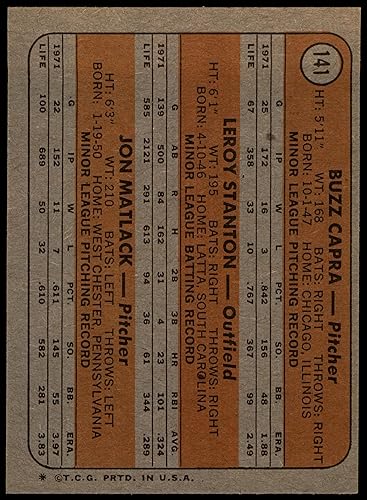 Miniatura 2 de 1972 Topps # 141 Mets Rookies Jon MatlackBuzz CapraLeroy Stanton New York Mets (Baseball Card) EXMT Mets