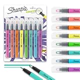 Sharpie Clear View Highlighter Sticks, Chisel Tip, Assorted Fluorescent, 8 Count - School, Home, and Office Use, Teacher Supplies
