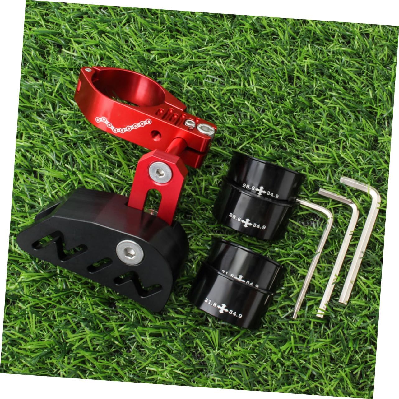 1Set Bike Chain Stabilizer CNC Machined Single Disc Chain Guide for Mountain Bikes Front Derailleur Compatible Prevents Chain Drop and Jumping Durable and Resistant