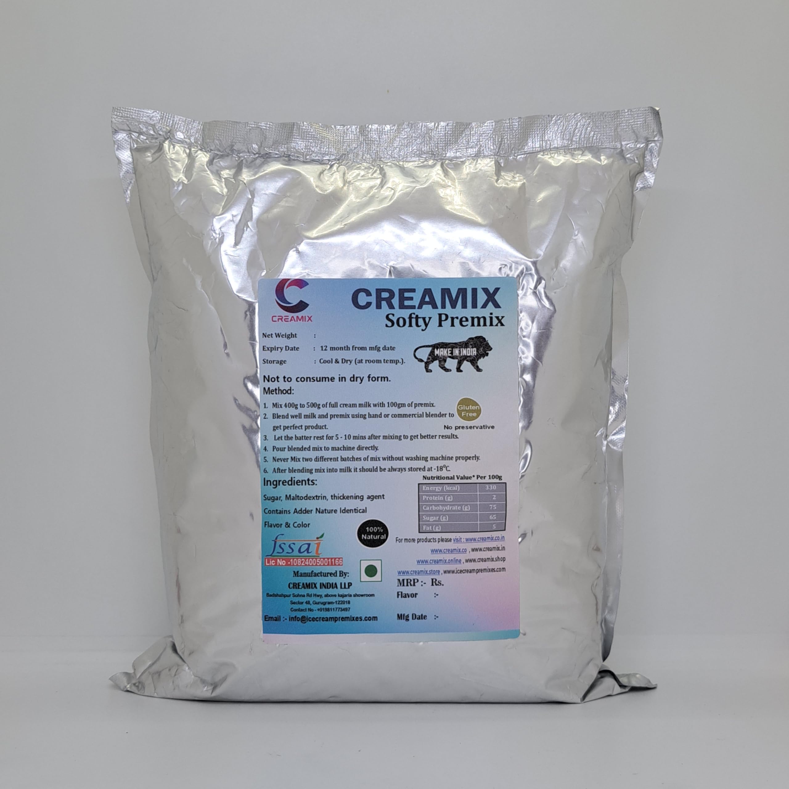 Creamix Softy Premix Choco Hazelnut- 800g | Ice Cream Mix Powder | Softy Premix Powder | Eggless & Gluten Free-image-30