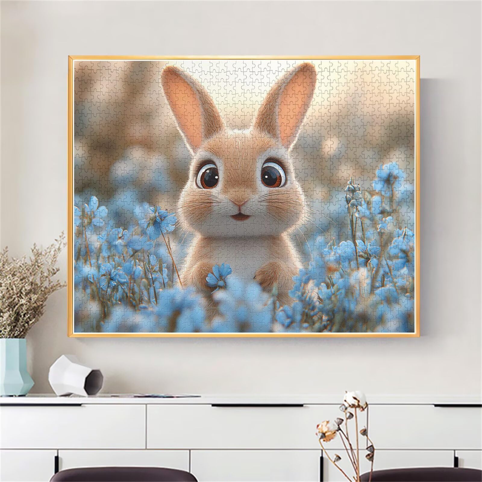 Puzzle Erwachsene 2000 Teile Kaninchen Blume Educa Jigsaw für Kinder ab 8 Jahren Mädchen Jungen, Erwachsene Impossible Klassische Puzzles Schwer, Anspruchsvoll Spielspaß, Als Geschenke 70x99cm t-954