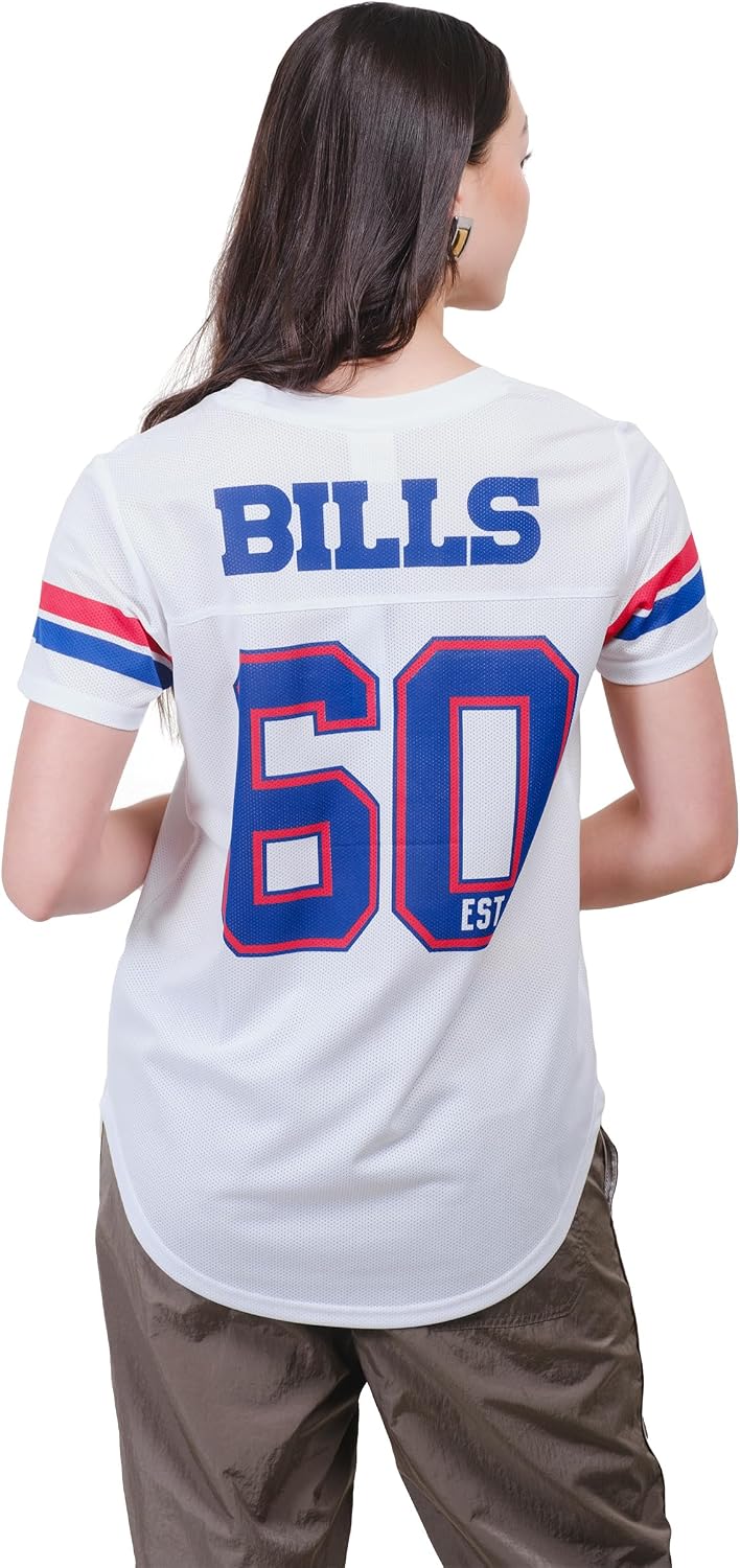  Women's NFL Official Soft Mesh Varsity Stripe T-Shirt thumbnail