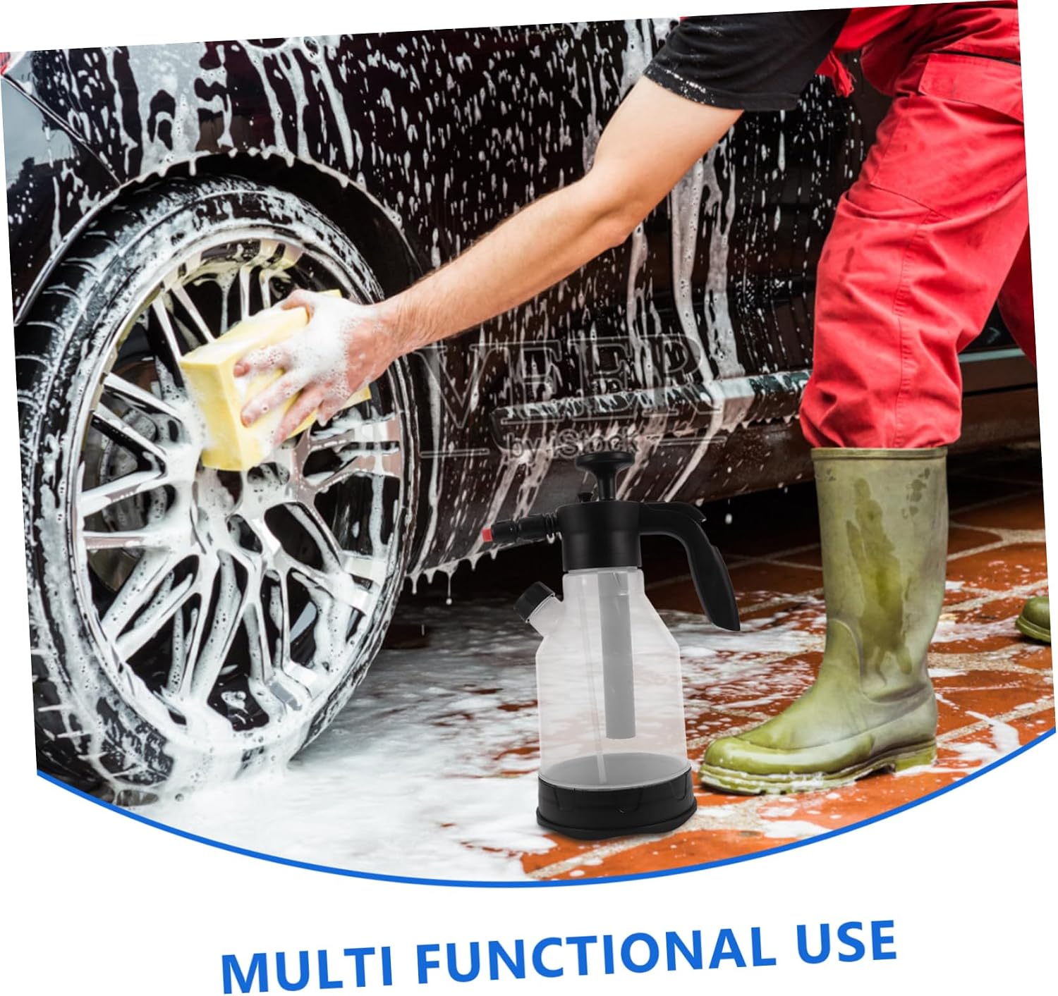 High Pressure Foam Sprayer Bottle Handheld Car Wash Tool with Connector for Vehicle Cleaning and Garden Use Multifunctional Portable Foam Dispenser
