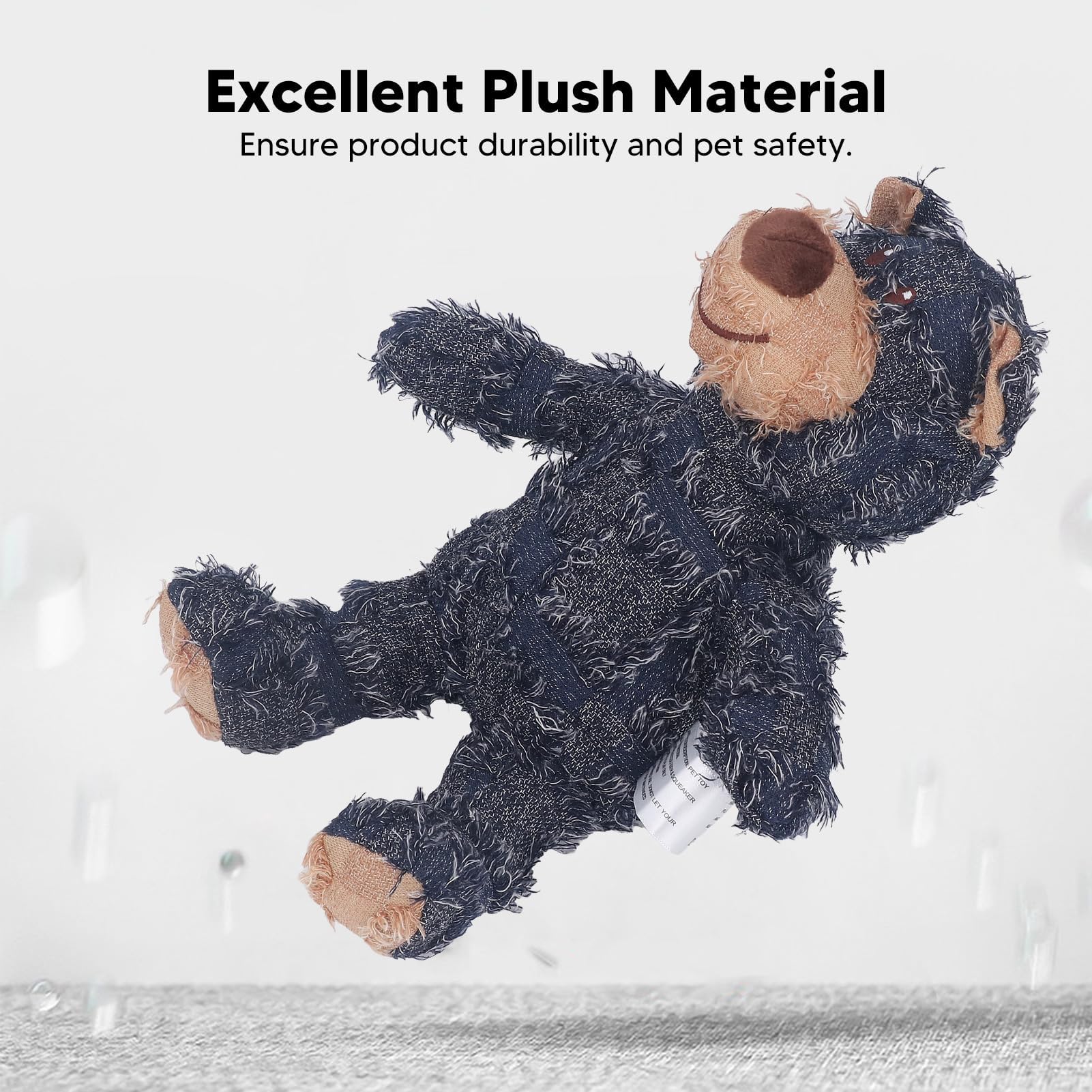 Keenso Giocattolo per Cani Cigolante, Peluche Imbottito Infrangibile per Cani di Piccola e Media Taglia (Blu)