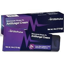 FifthPulse Miconazole Antifungal Cream, 4oz - Anti Fungal Cream for Skin that Aids with Redness, Scaling, Itching, Discomfort, and More - for Athletes Foot, Ringworm, and Jock Itch