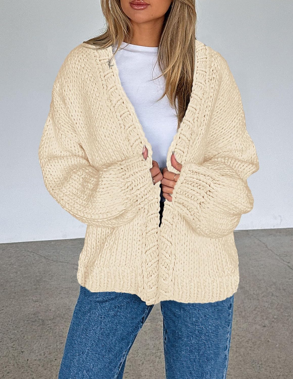 PRETTYGARDEN Cardigan Sweaters for Women Trendy Fall Fashion 2026 Long Sleeve Chunky Knit Cardigans Winter Clothing Outfits - Image 8