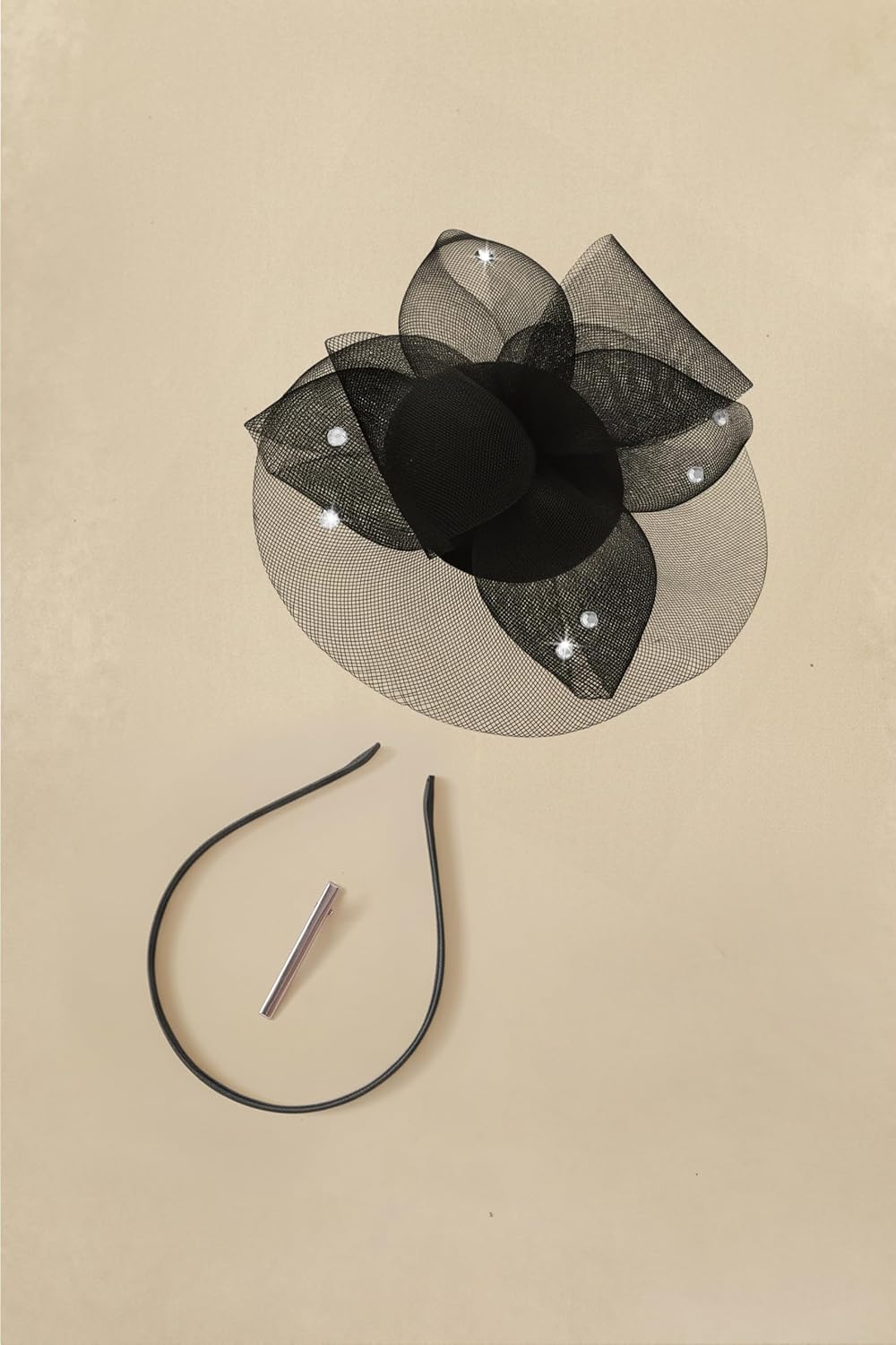 Fascinators Hats for Women - Kentucky Tulle Derby Tea Party Pillbox Hat for Cocktail Wedding Party with Hair Clip - Image 3