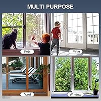 Vista 6 de DIIG Barra de seguridad para puerta corredera, 17.7-50.5 pulgadas, barra de bloqueo de puerta de patio ajustable resistente con puntas de goma