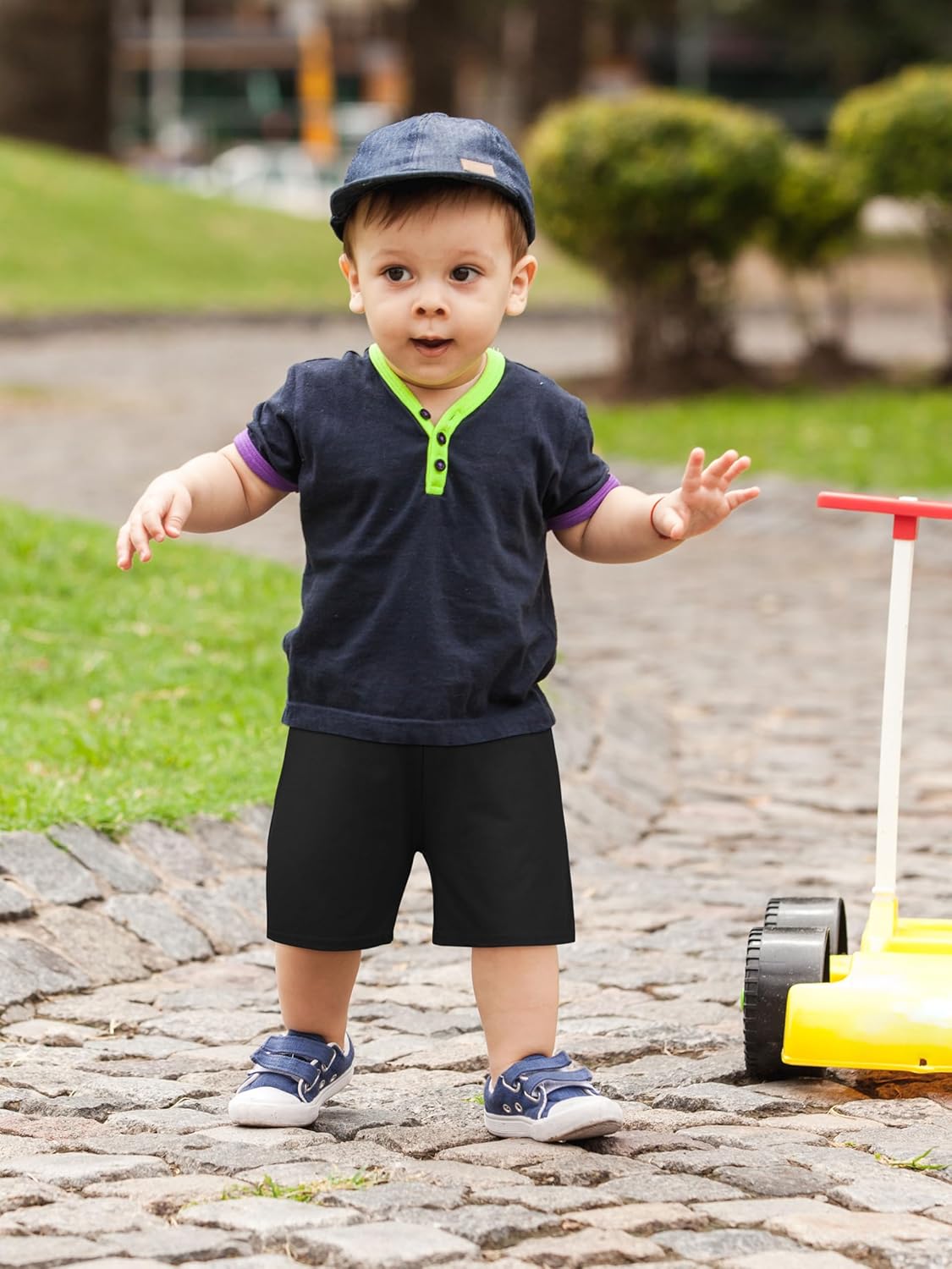 Resinta 4 Pack Baby Boys' Cotton Shorts Toddler Boy Soft Casual Pull-On Shorts Elastic Waist Kids Clothes for Summer - Image 6