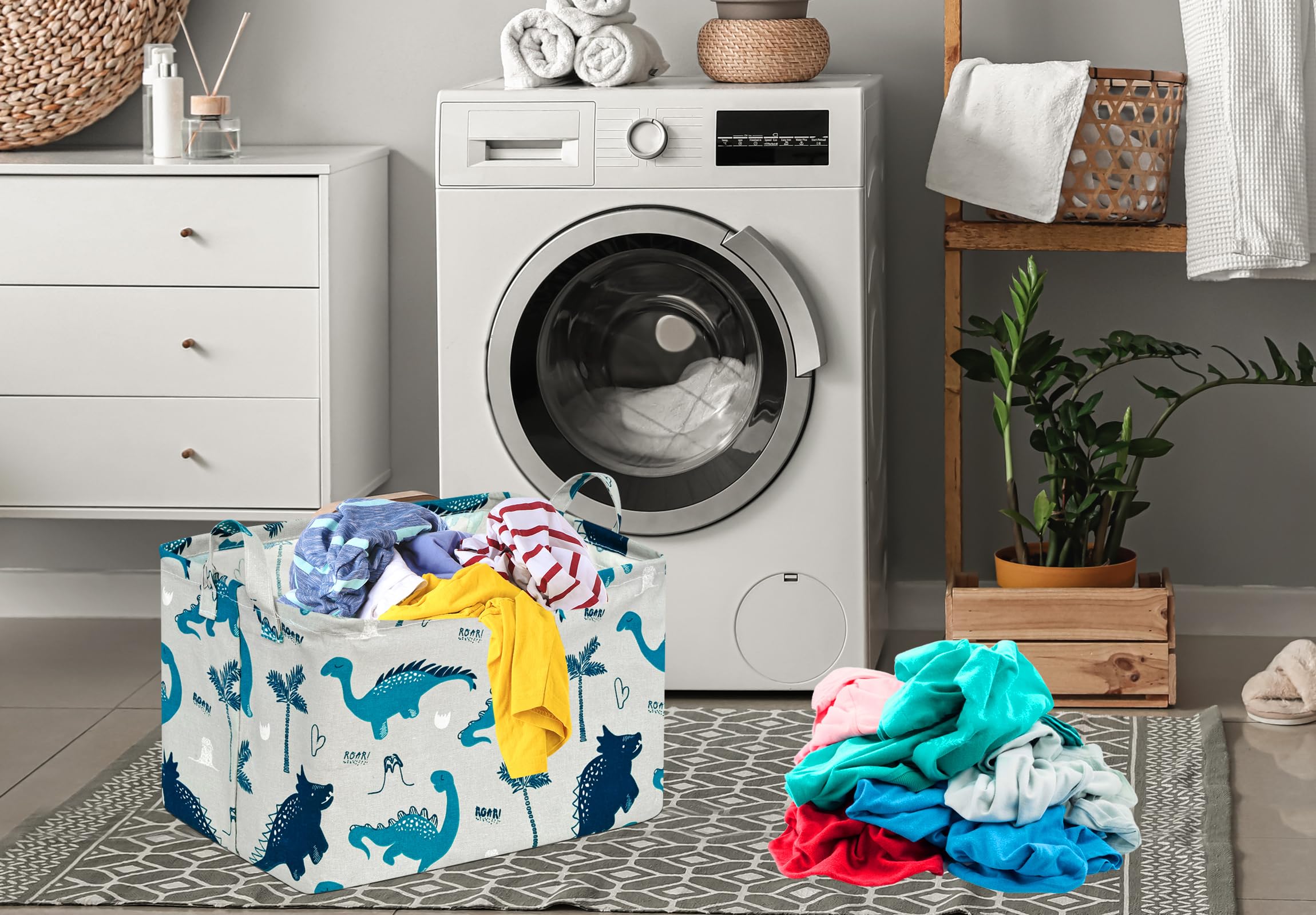 Baby Waterproof Storage Basket Toys Organizer Nursery Bins for Women Kids Hamper for Organizing Home/Dorm/Kitchen/Pet/Office/Closet/Shelf/Room Decor