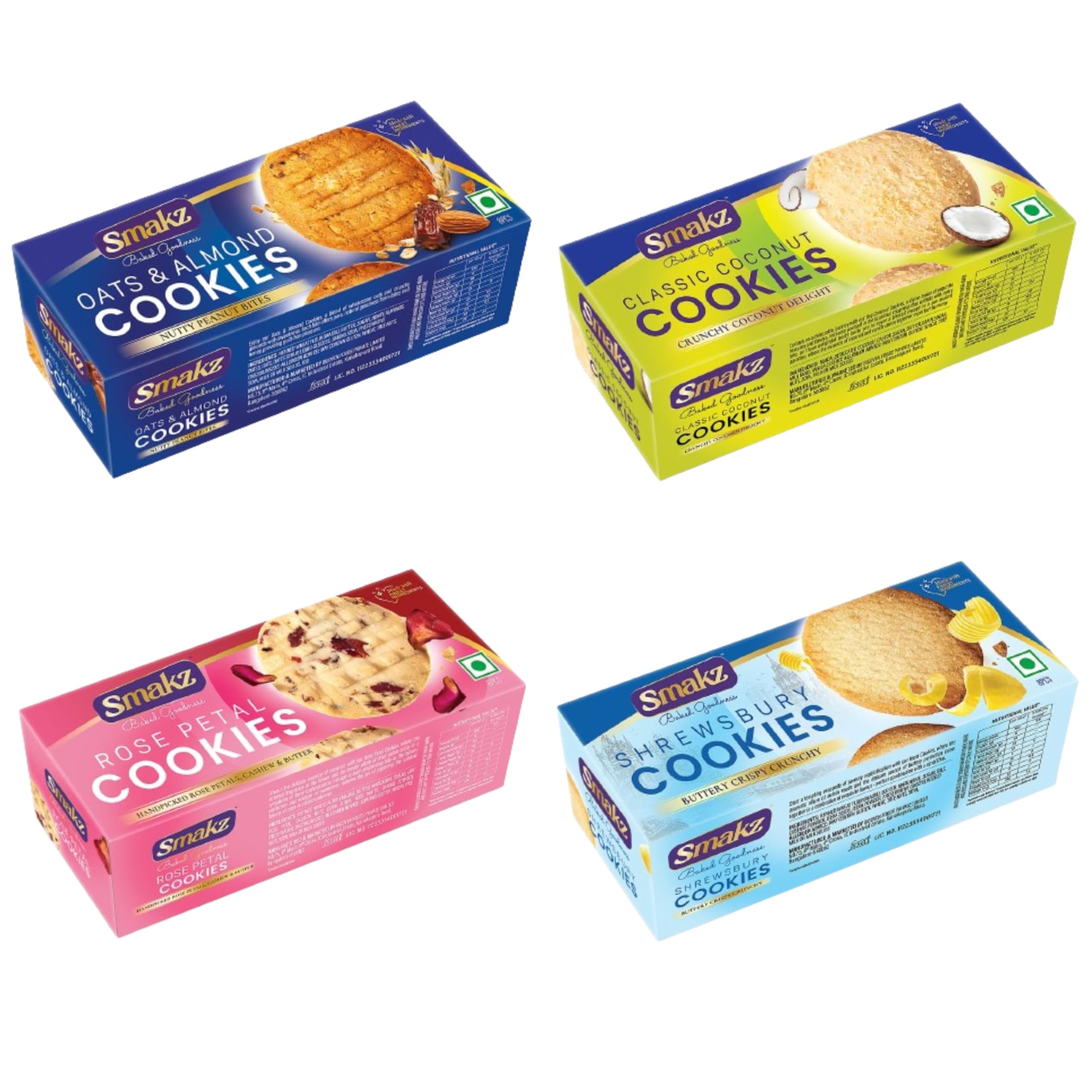 SMAKZ Variety Cookie Pack - Includes Classic Coconut, Shrewsbury