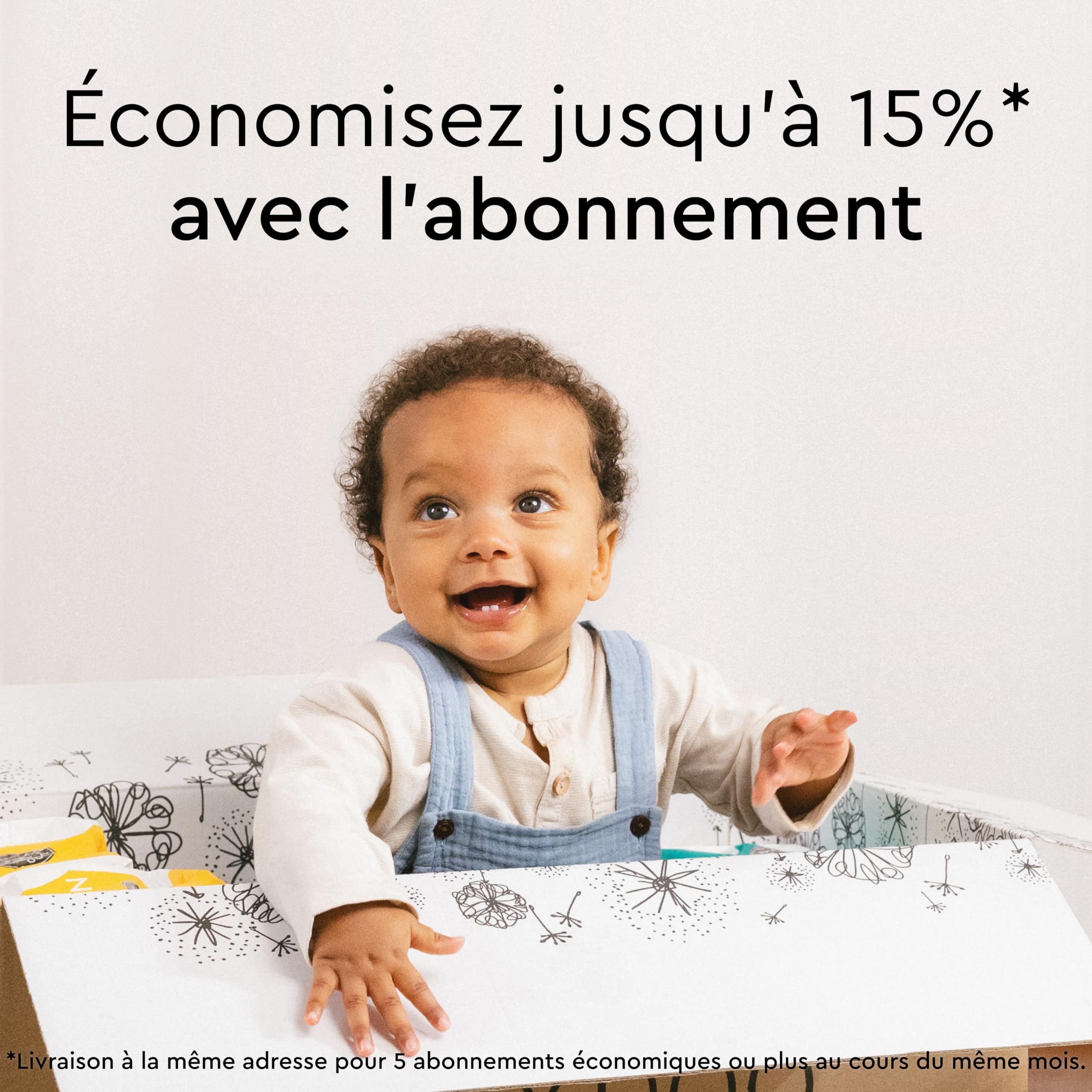 Lingettes LILLYDOO pour bébé faites à 99% d'eau, Lot de 5 x 60 (300 pièces), tissu 100% sans plastique, sans parfum et doux comme du coton et de l'eau