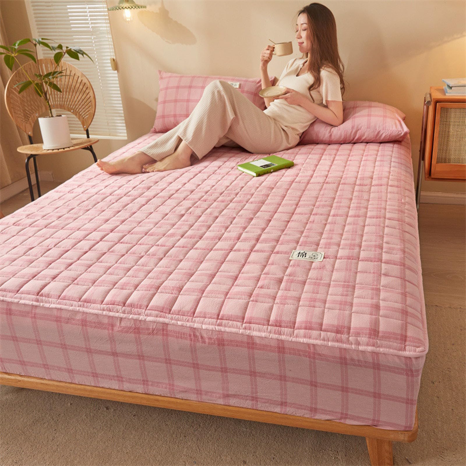 Amazon｜速乾 シーツ ベッ,ピュアコットンキルティングディープ