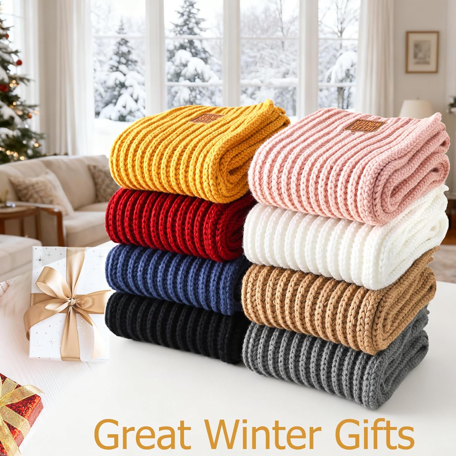 Kids Scarf Winter Neck Warmer Toddler Neck Scarf Girls Thick Scarves Boys Warm Neck Warp 2-12 Years - Image 3