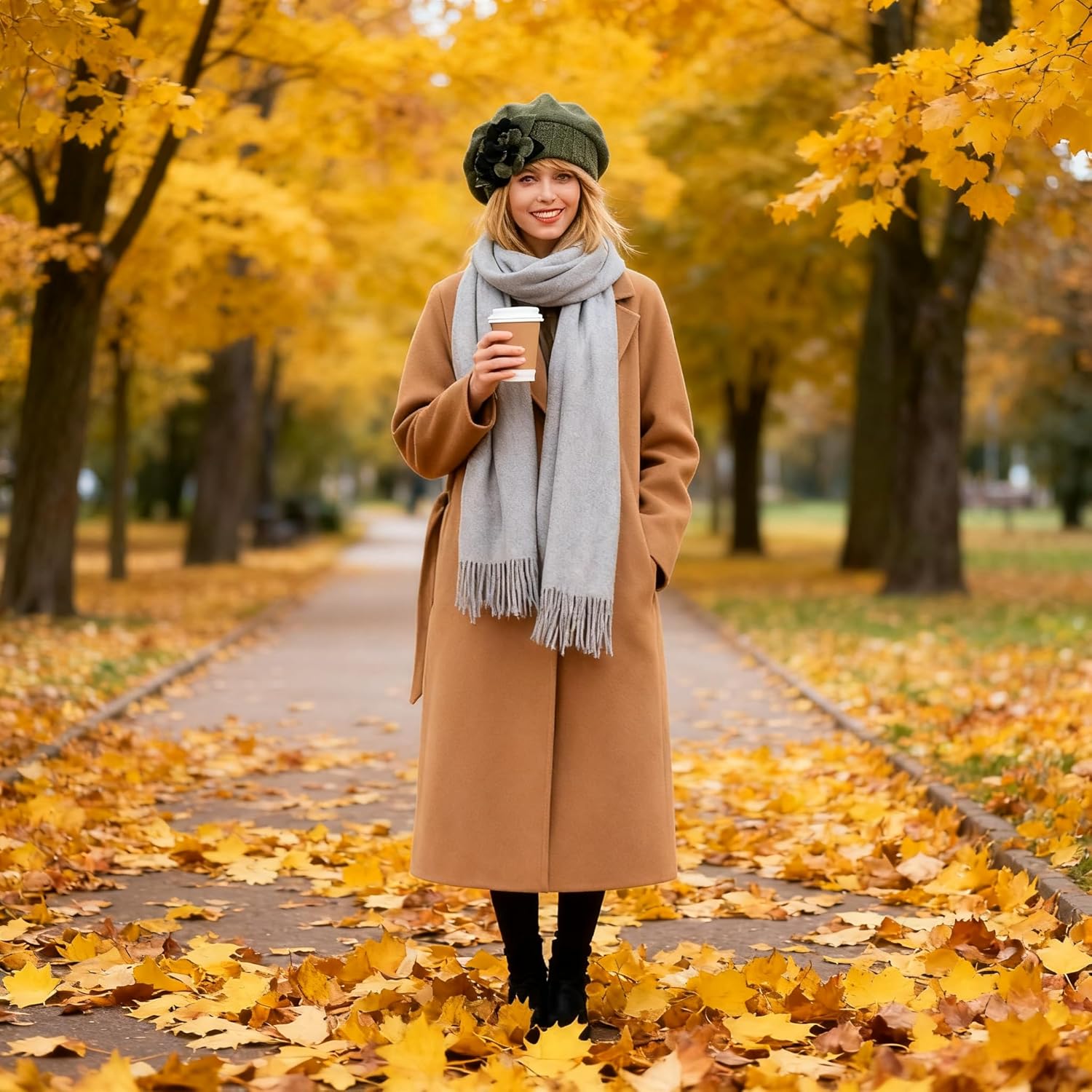 Ruphedy Womens Wool Berets French Beret Beanie Winter Hats Hy022 - Image 5